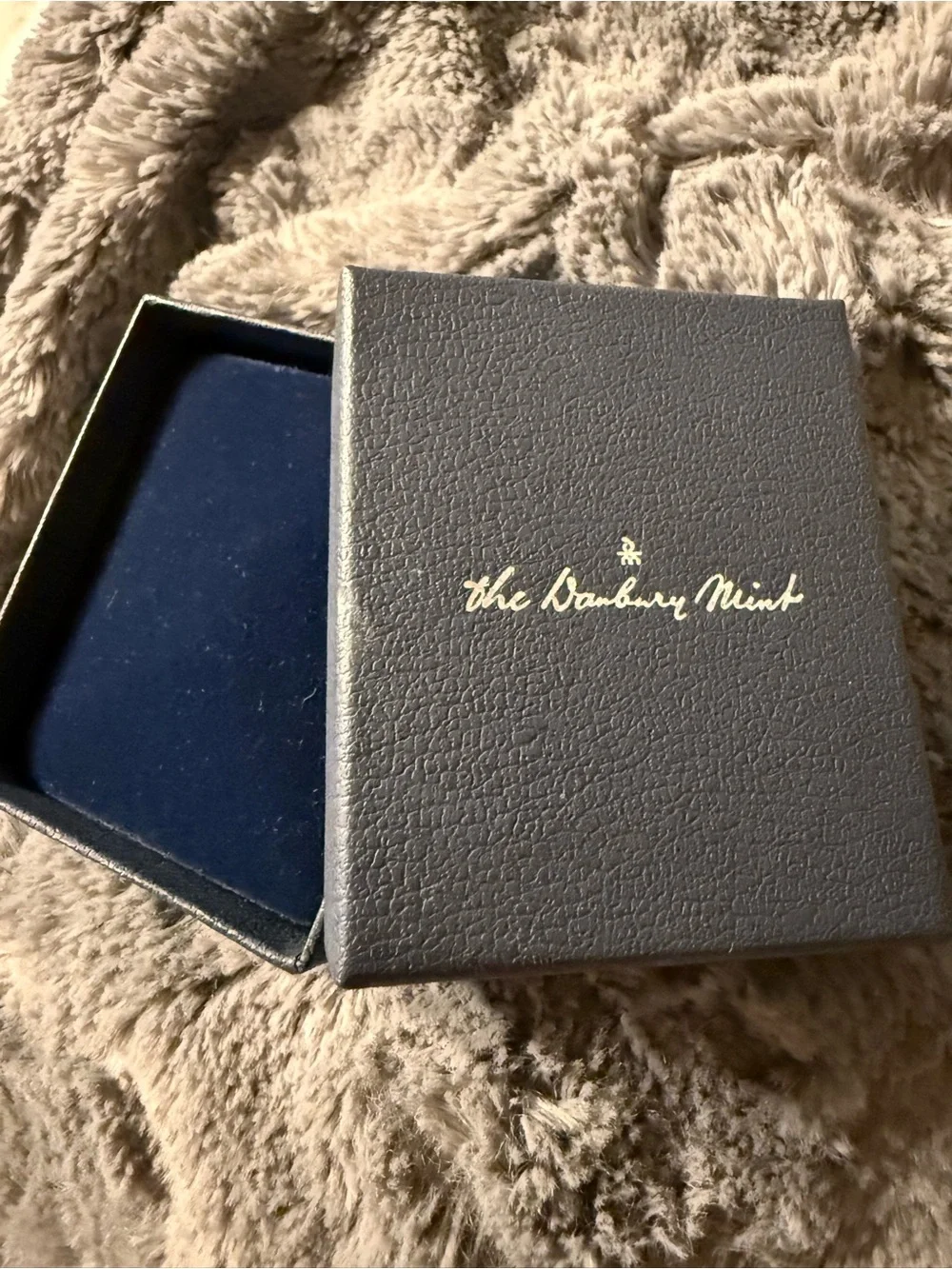 Danbury Mint Footprints in the Sand Crystal Heart Pendant Necklace New In Box